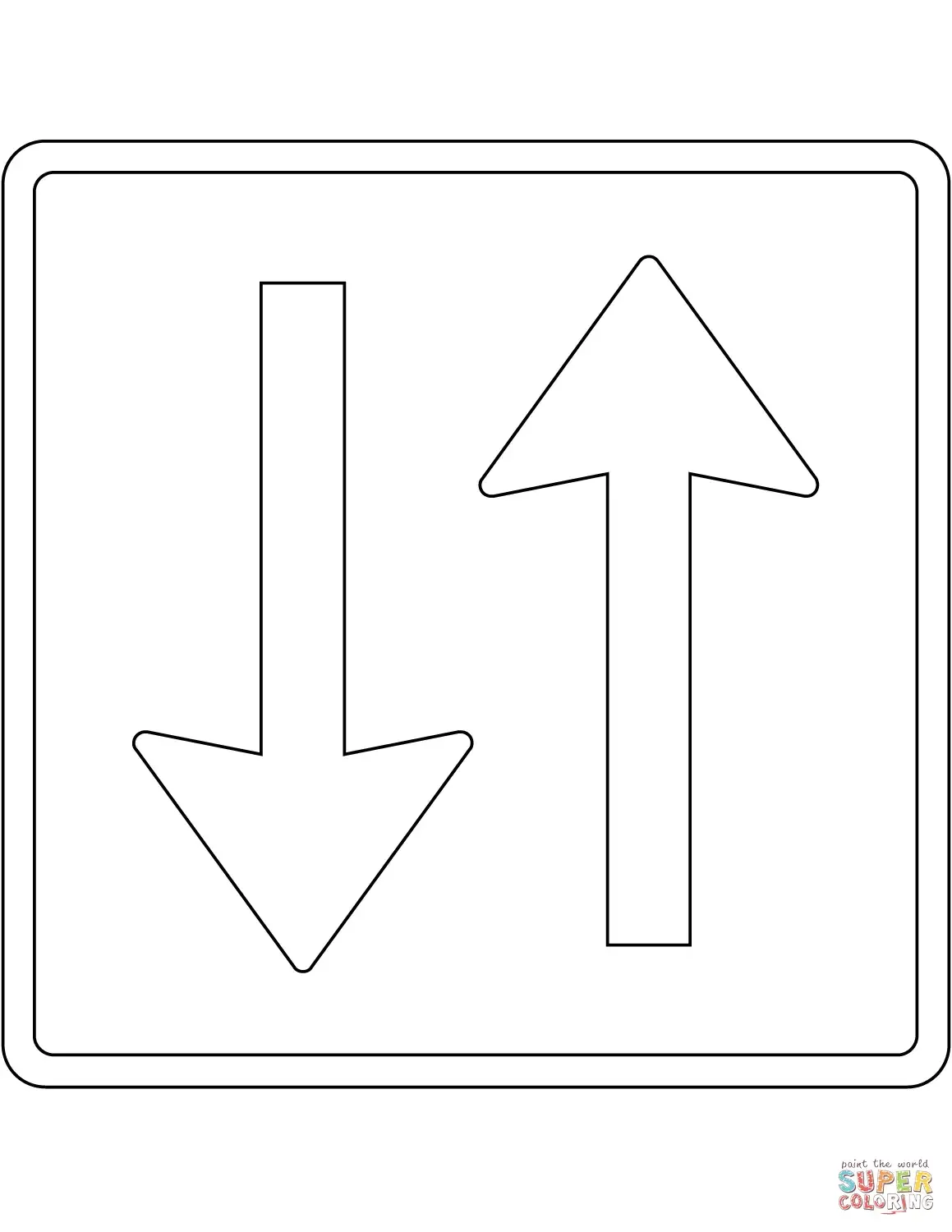 Знаки приоритета дорожного движения раскраска