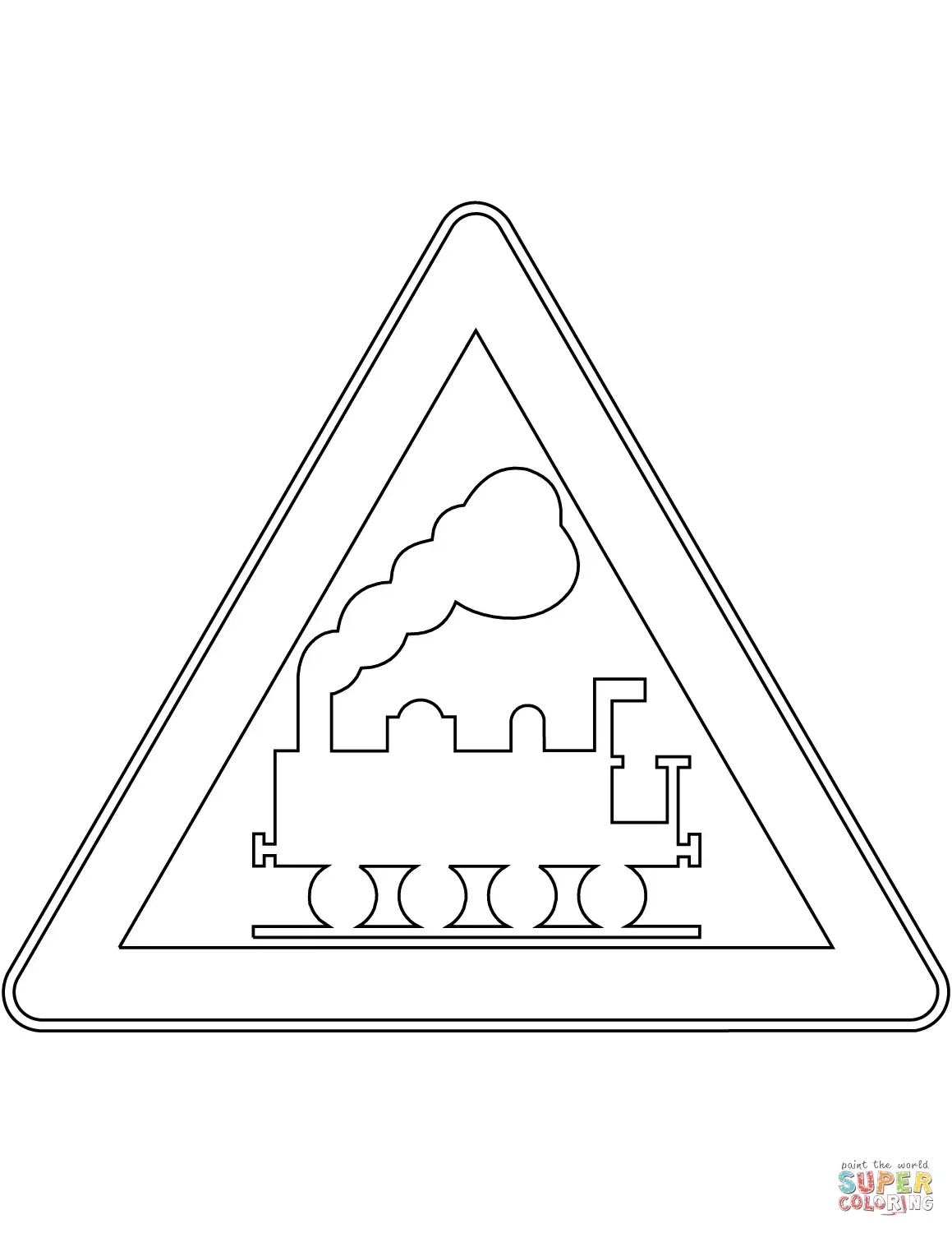 Раскраски дорожных знаков