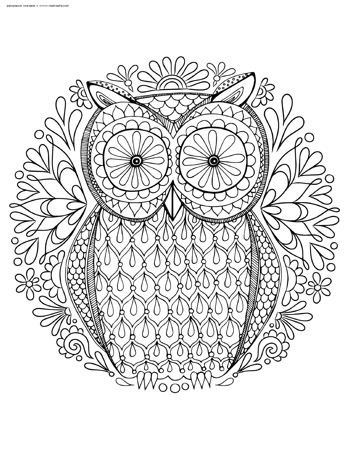 Раскраска Мандала