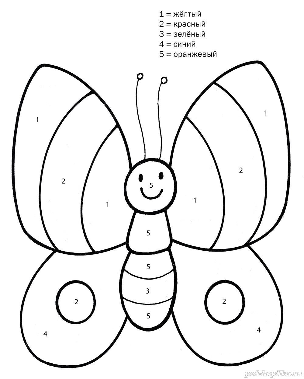 Насекомые по цифрам для дошкольников