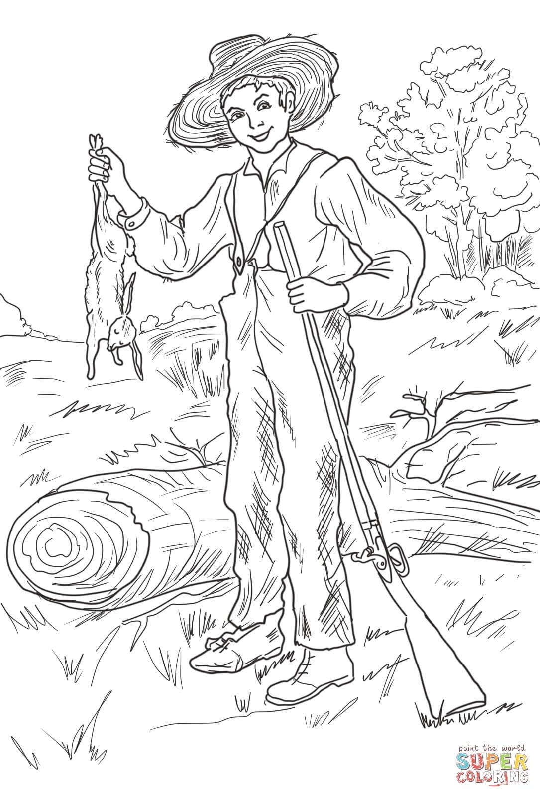 Приключения Гекльберри Финна раскраска