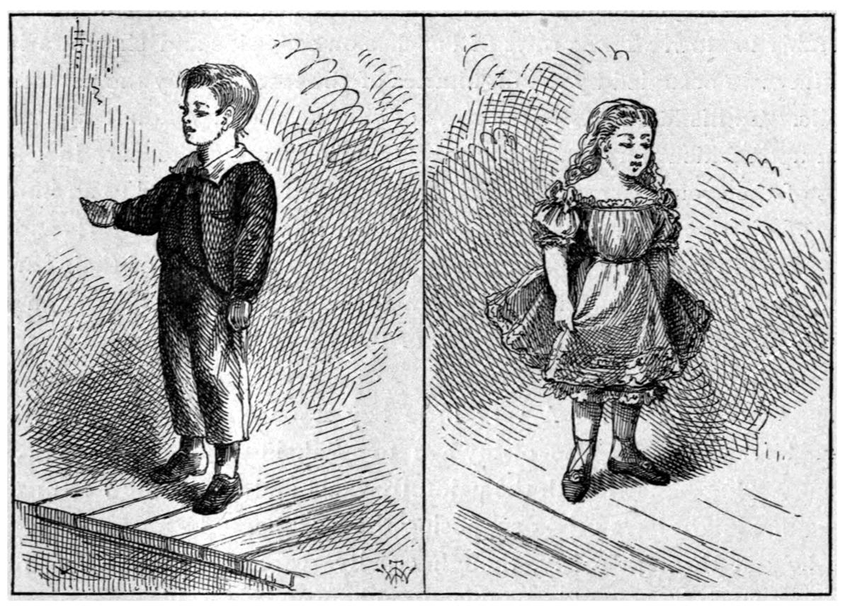 Том Сойер и Бекки иллюстрации