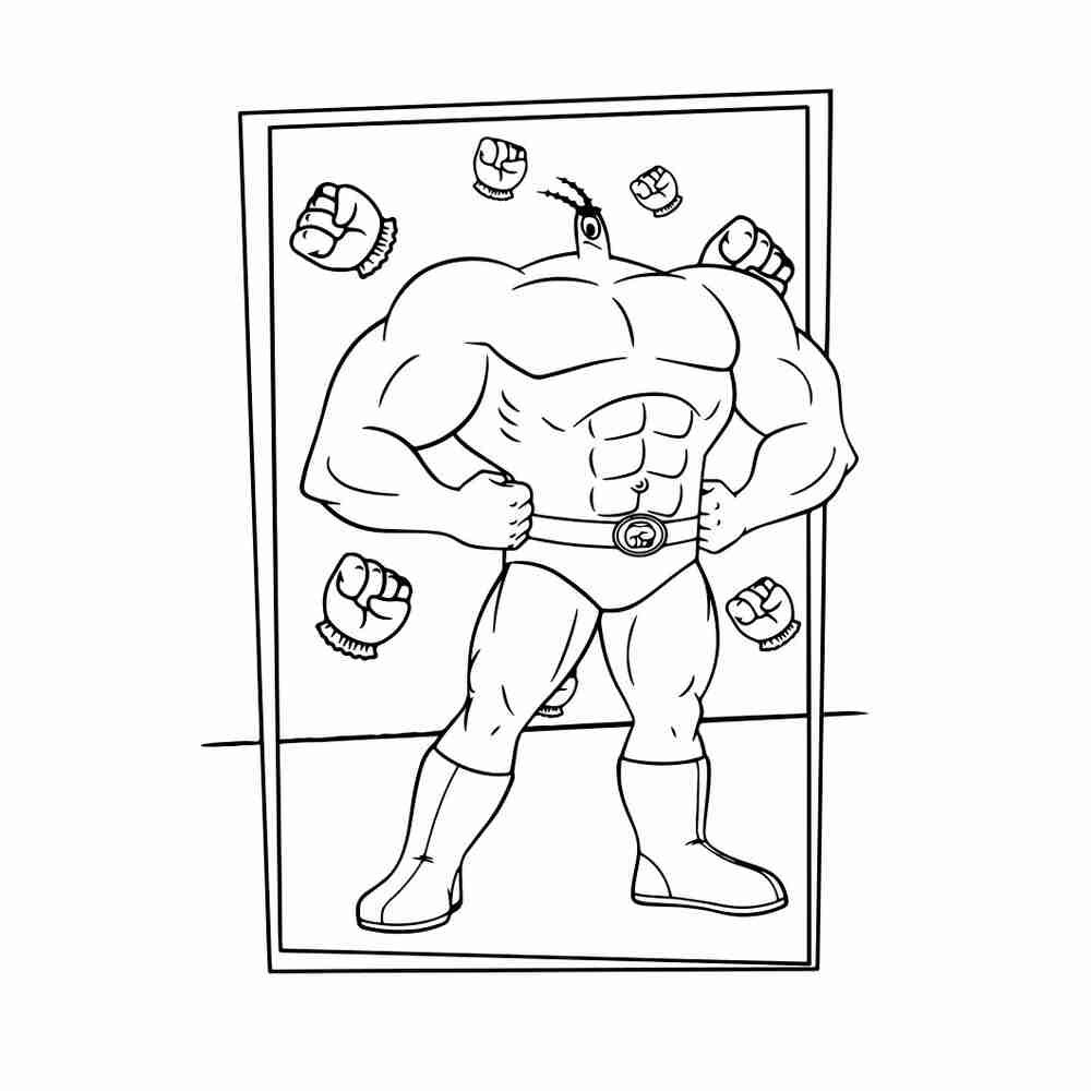Нарисовать силача карандашом ребенку