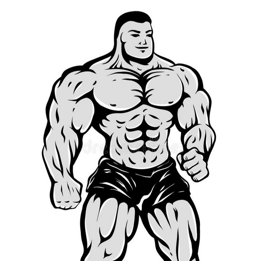 Культурист мультяшный