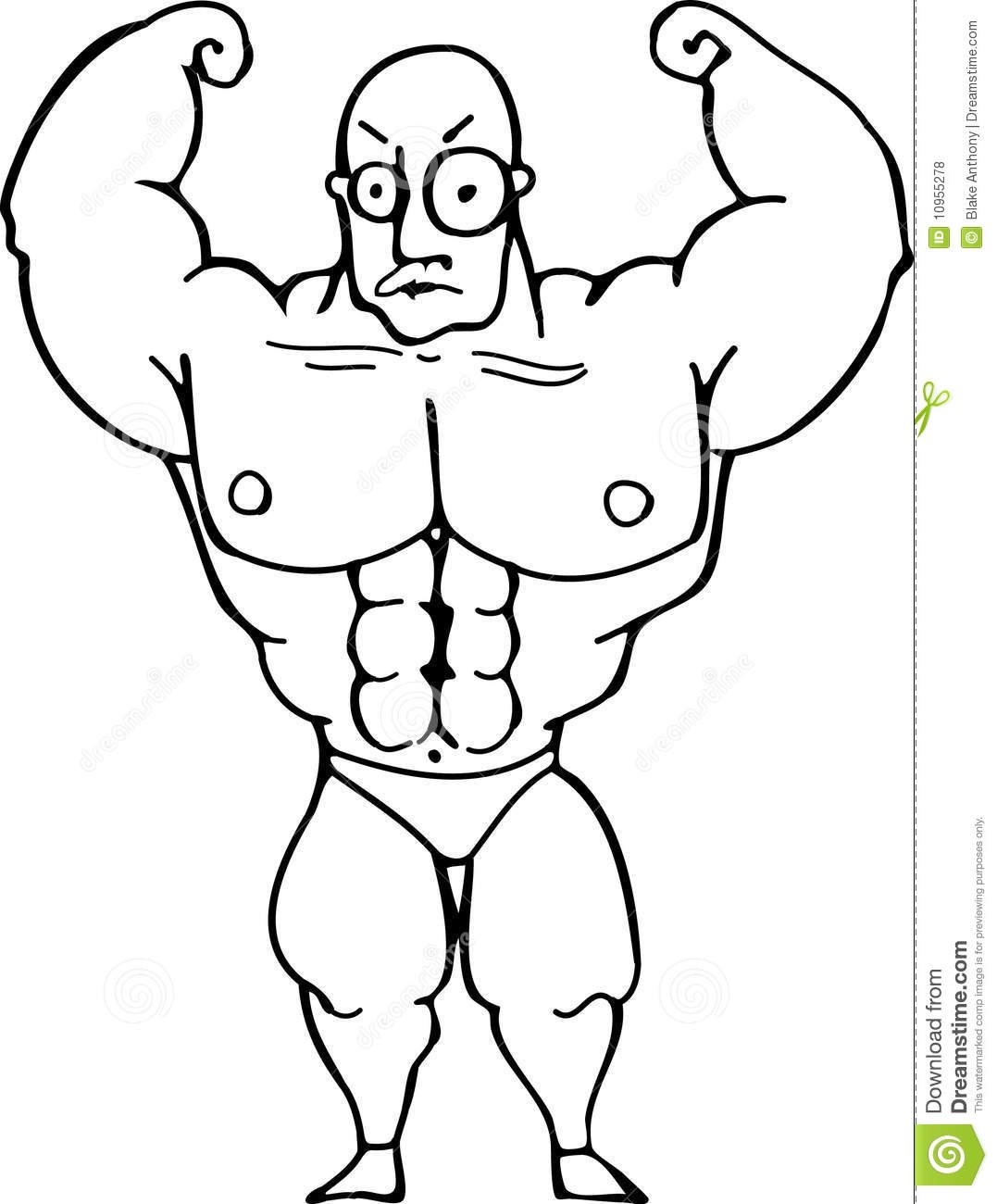 Нарисовать мускулистого человека