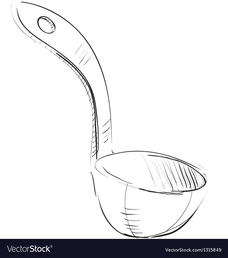 Половник раскраска для детей