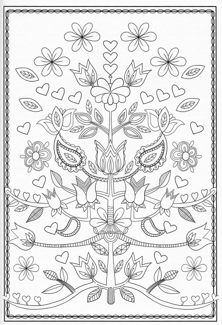 Раскраски орнамент для вышивания