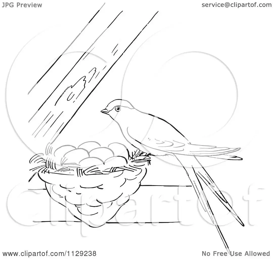 Ласточка трафарет для рисования