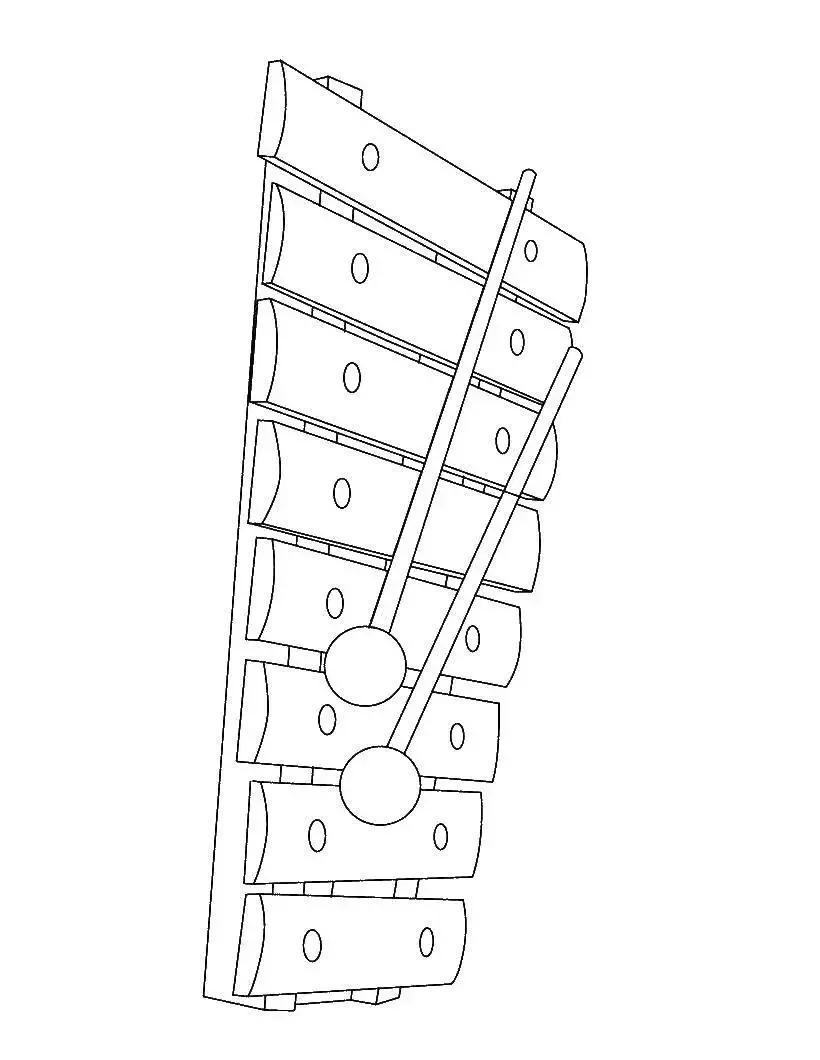 Ксилофон раскраска