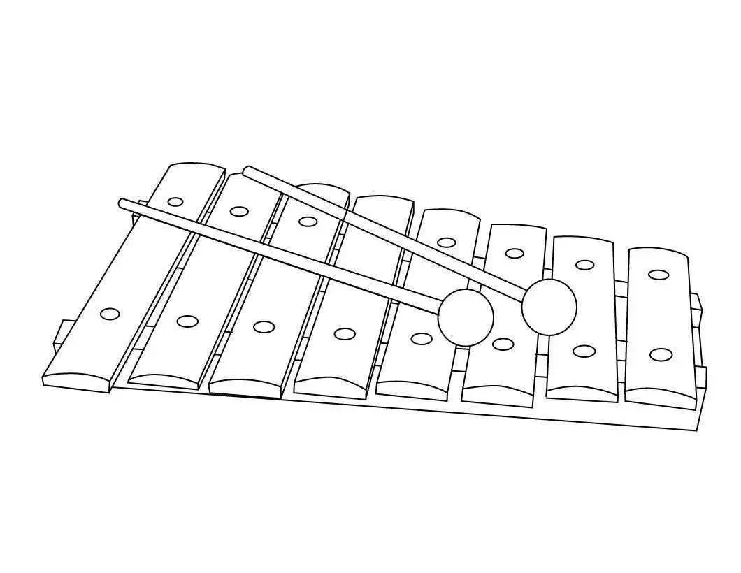 Ксилофон раскраска