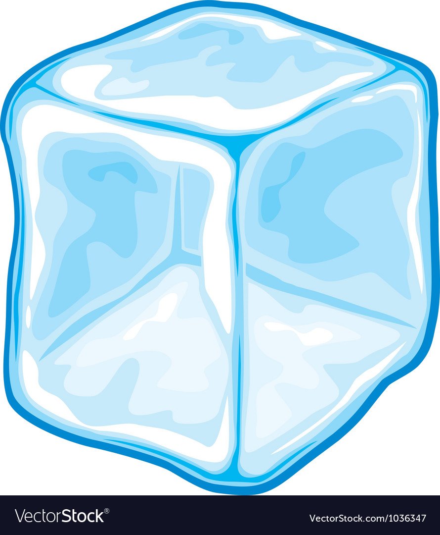 Кубик льда нарисованный