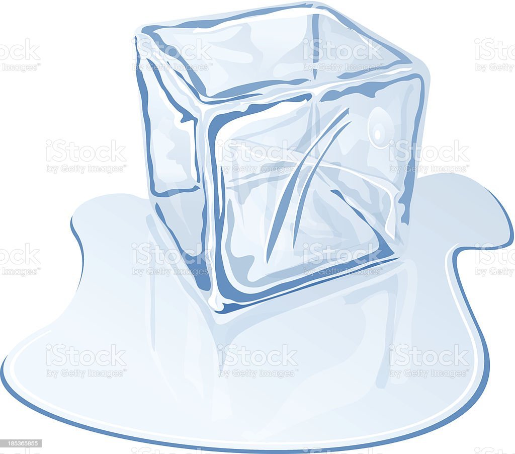 Кусок льда карандашом