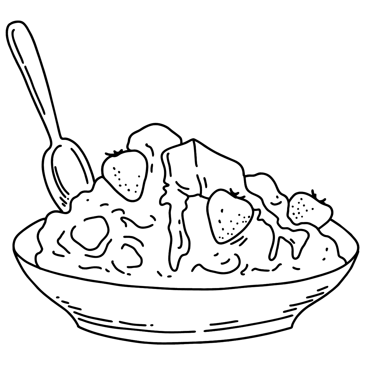 Каша раскраска для детей