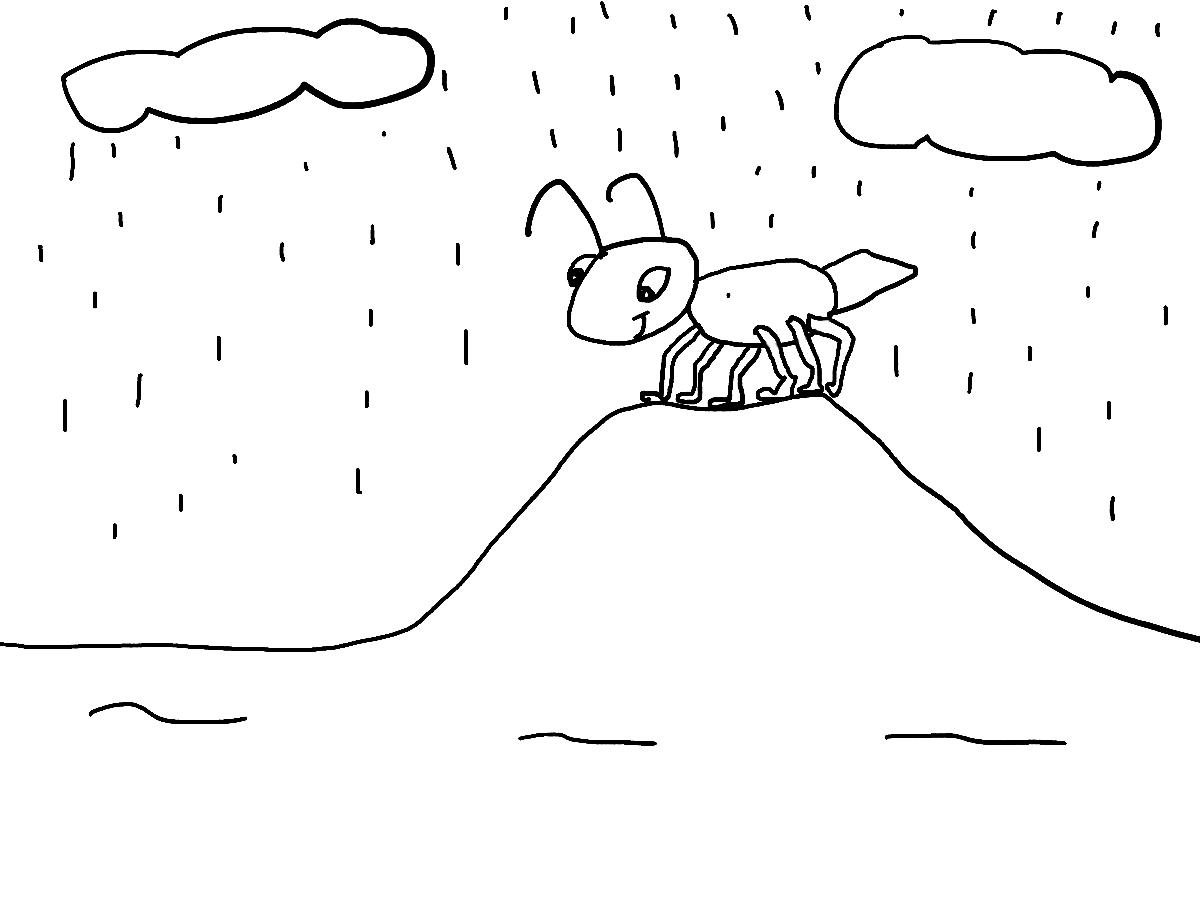 Муравейник раскраска для детей