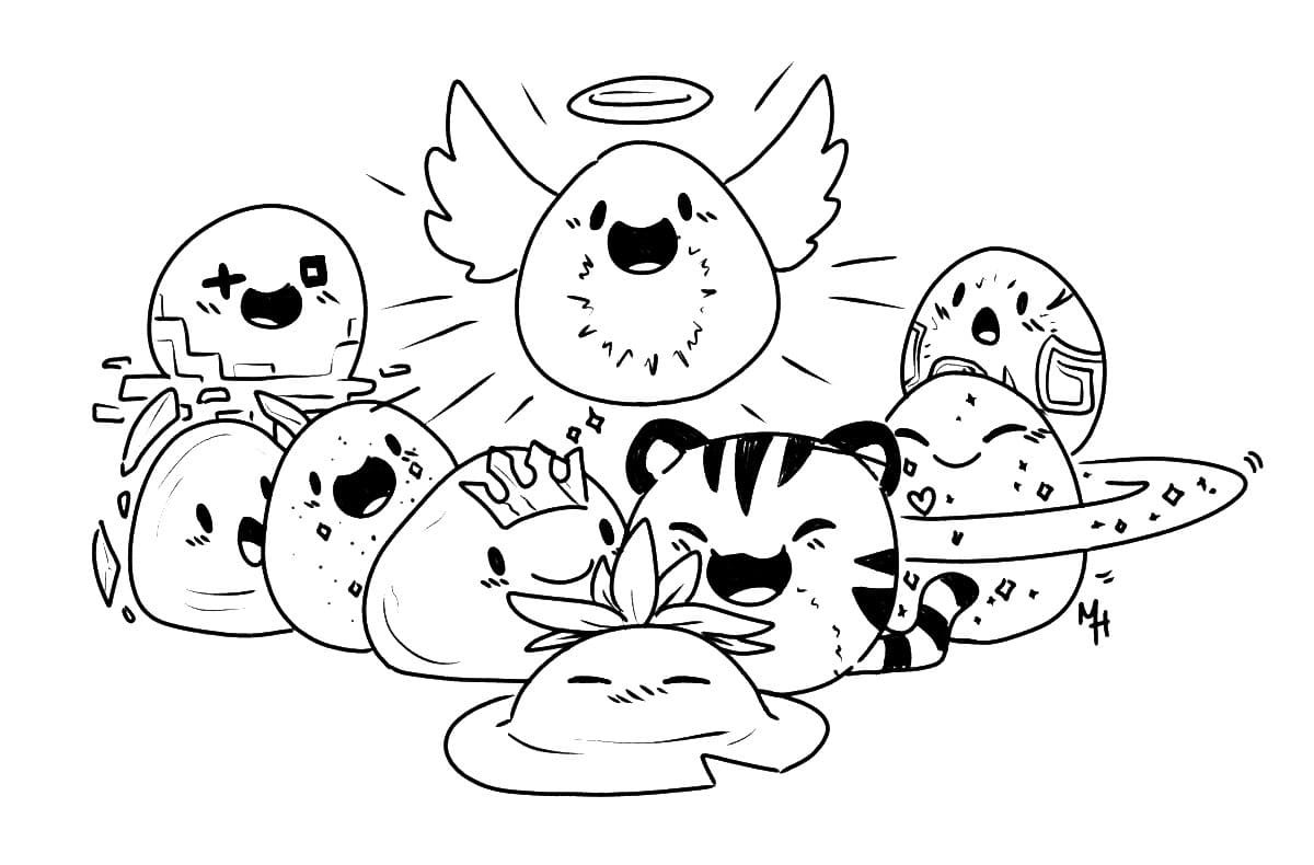 Разукрашка СЛАЙМ ранчер