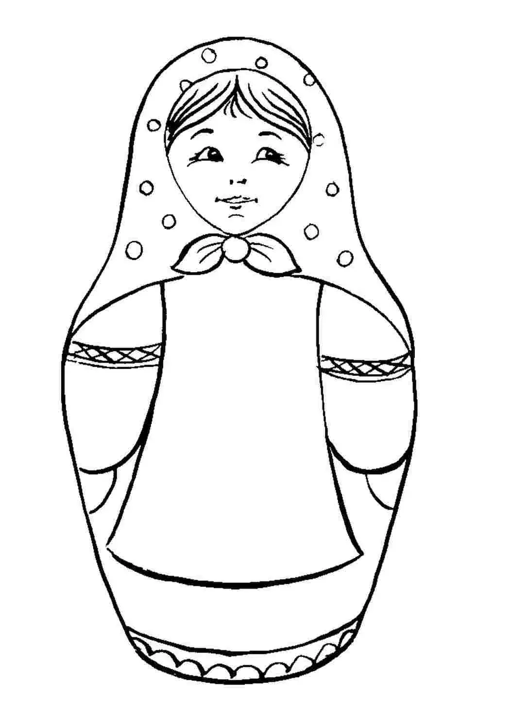 Раскраска Матрешка