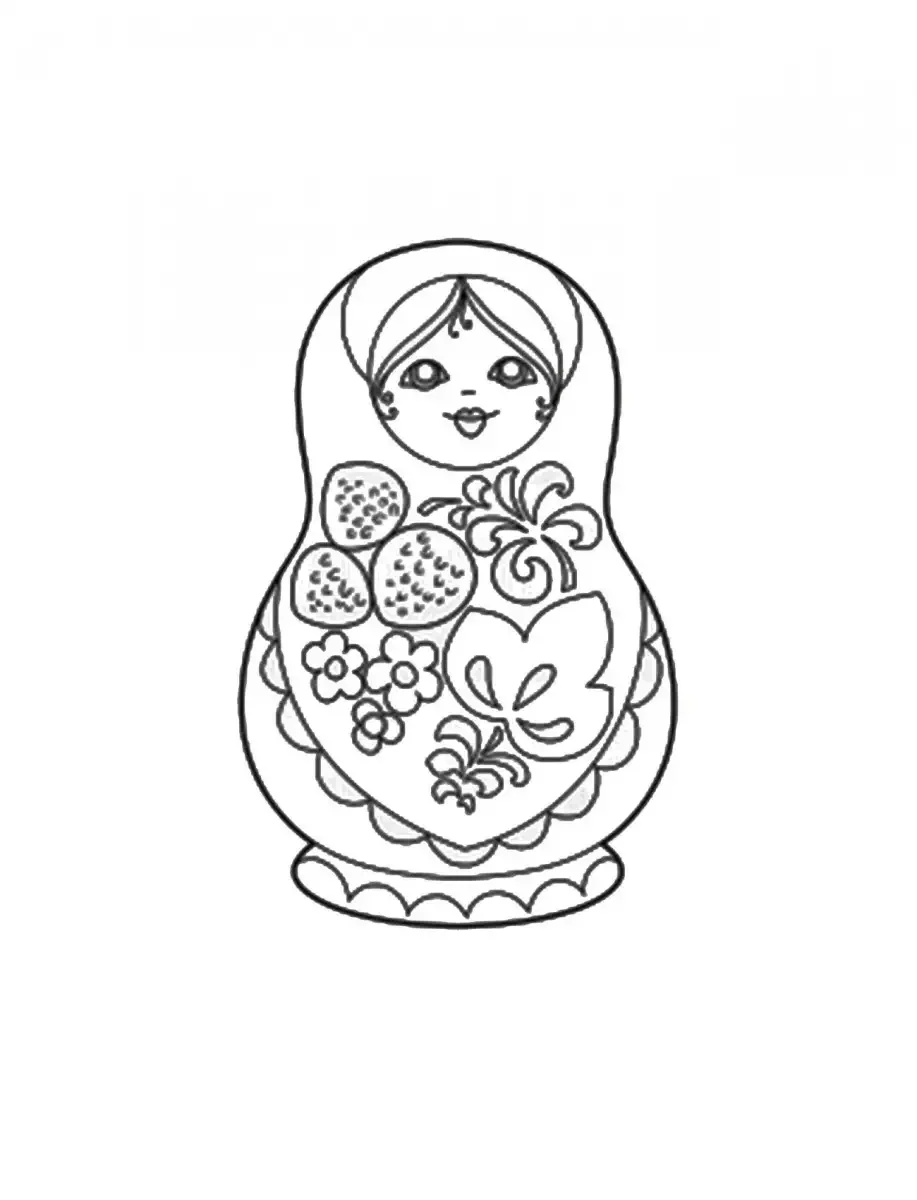 Полхов-Майданская Матрешка раскраска
