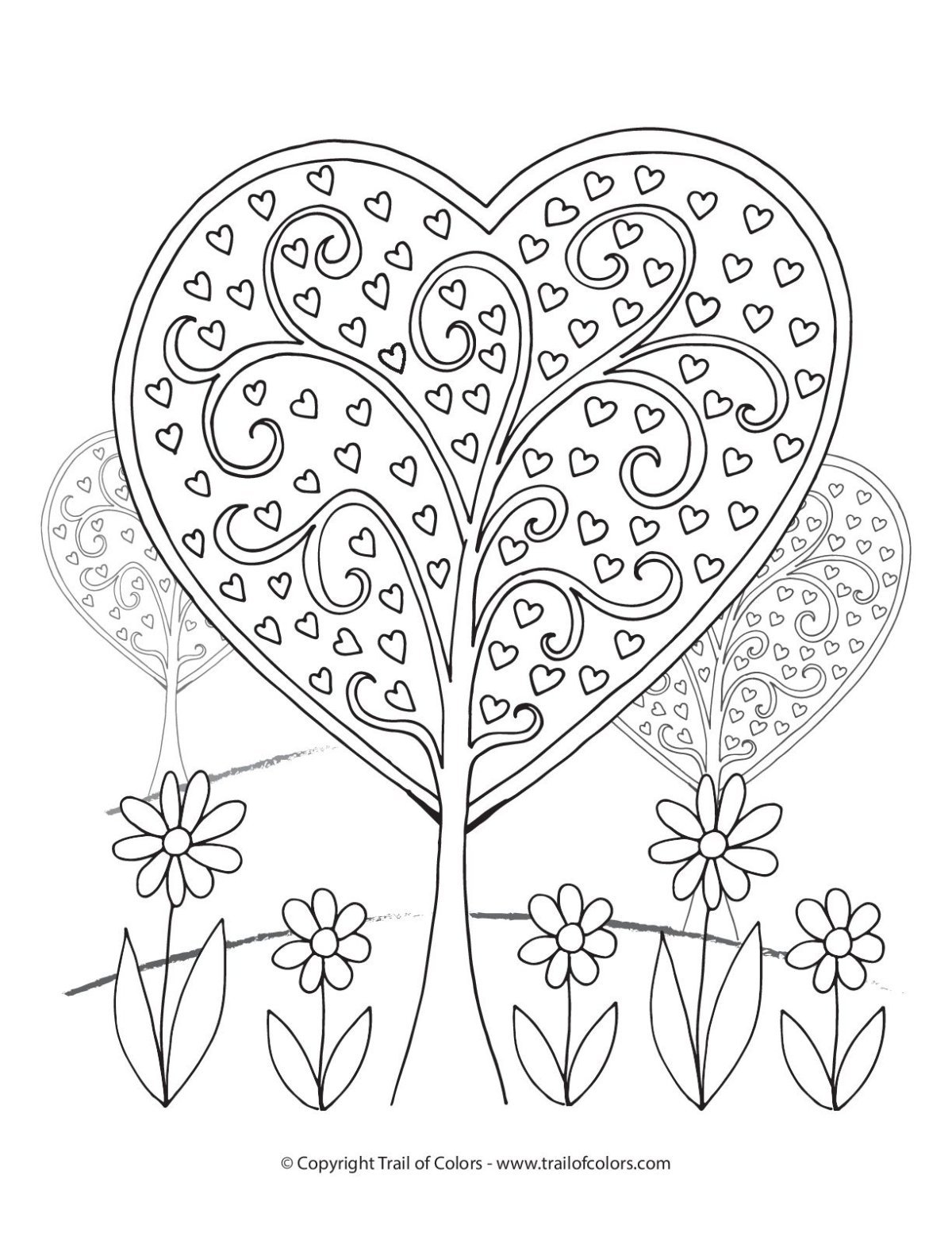 Раскраски антистресс сердце