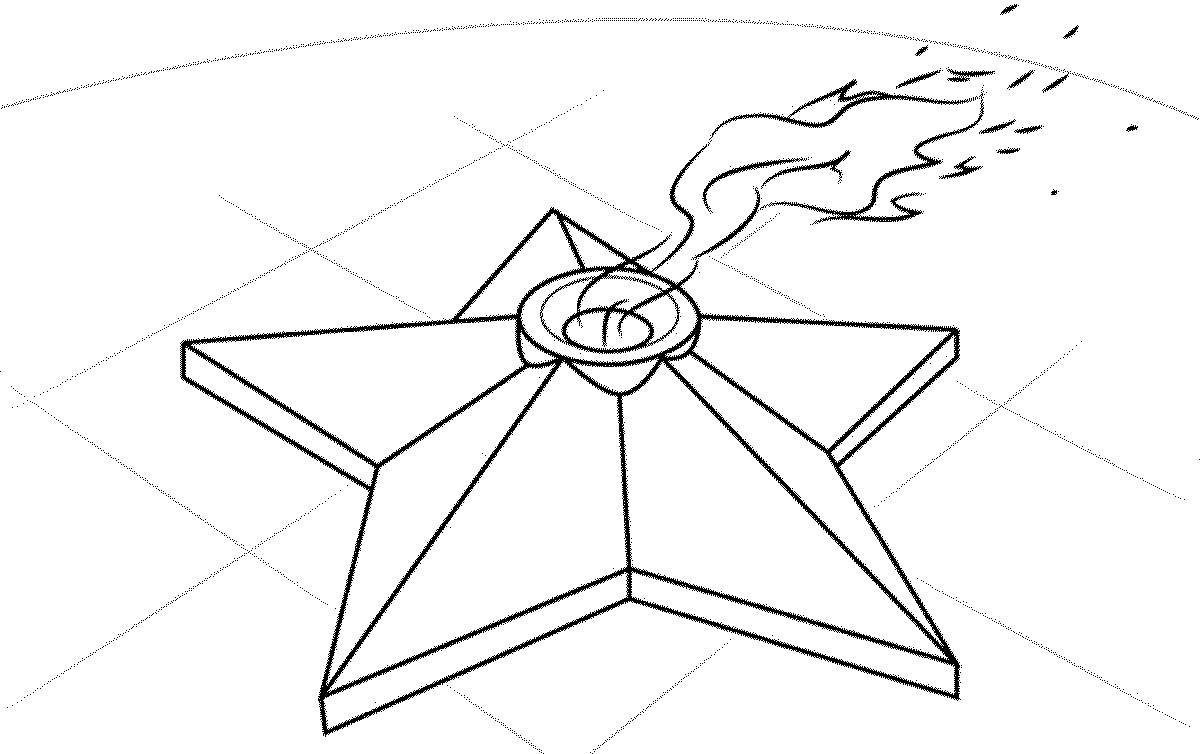 Вечный огонь рисунок карандашом