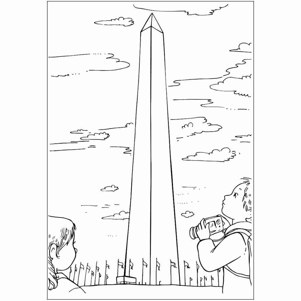 Памятник раскраска для детей