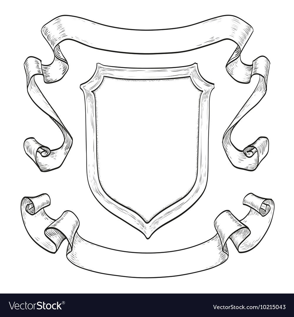 Форма герба с лентой