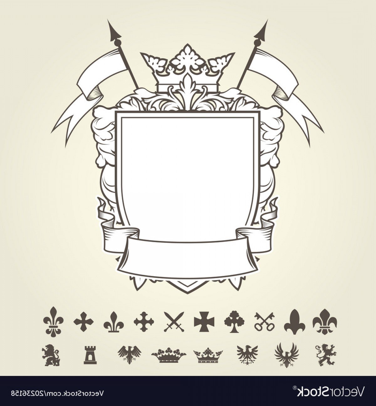 Намет с короной для гербов