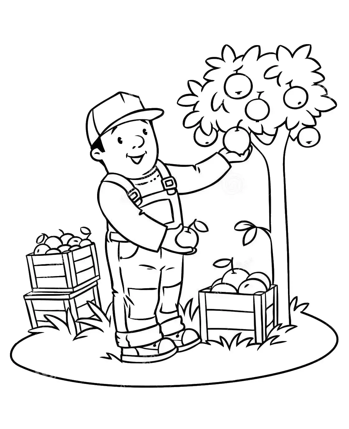 Раскраска. В огороде