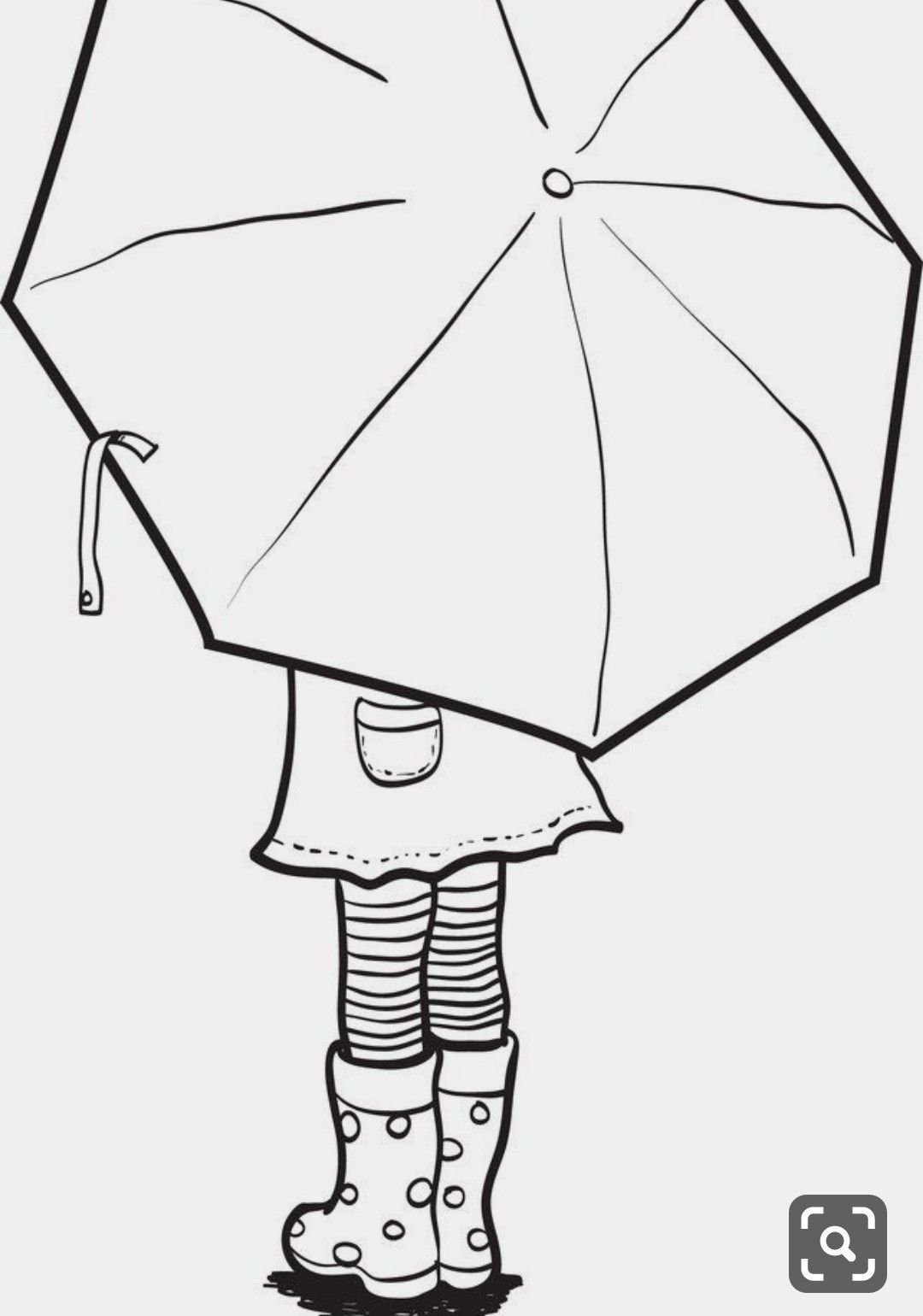 Мальчик под зонтиком под дождем