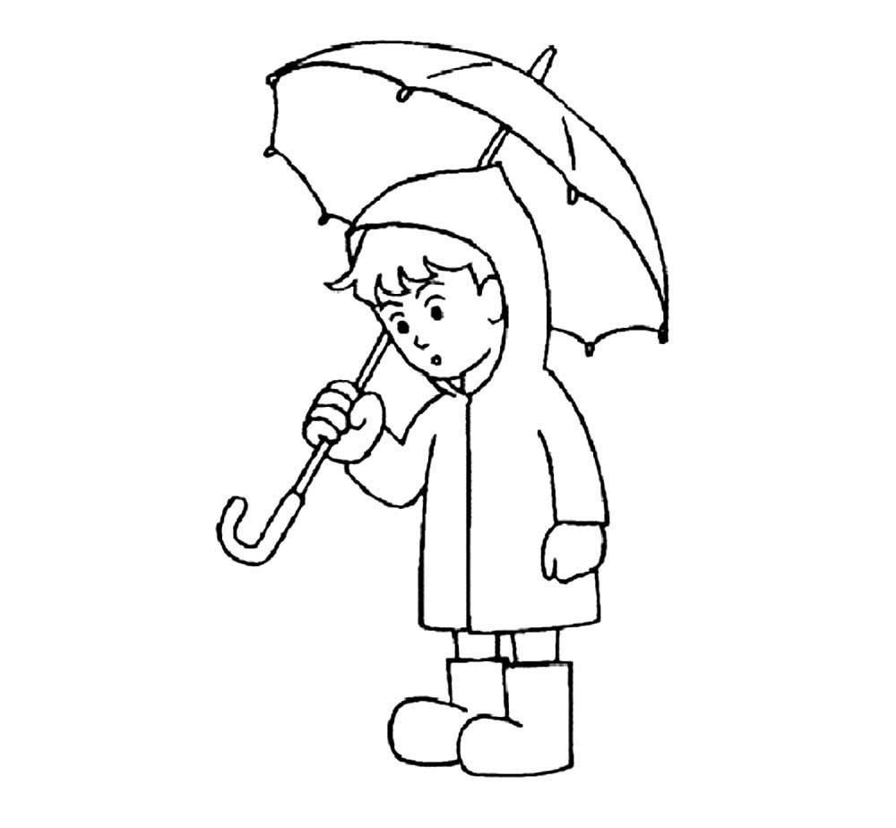 Раскраска зонтик