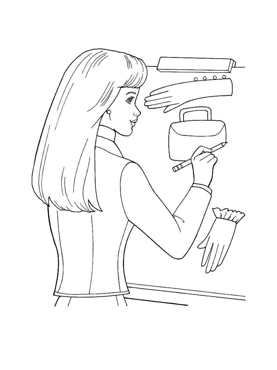 Раскраска инструменты парикмахера