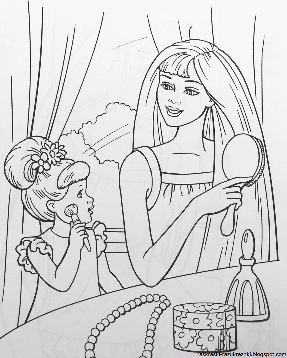 Парикмахерские инструменты раскраска