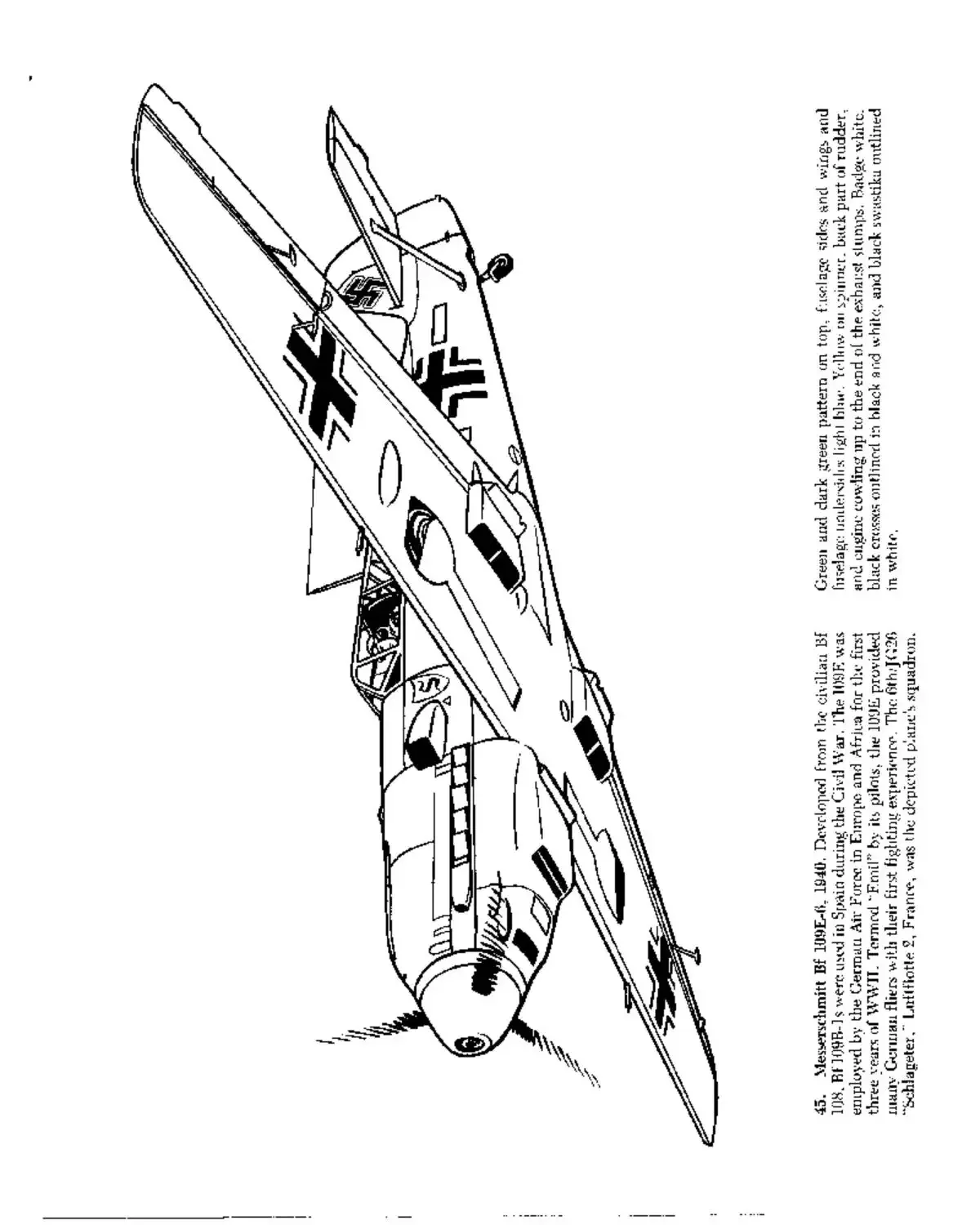 Messerschmitt bf.109 раскраска