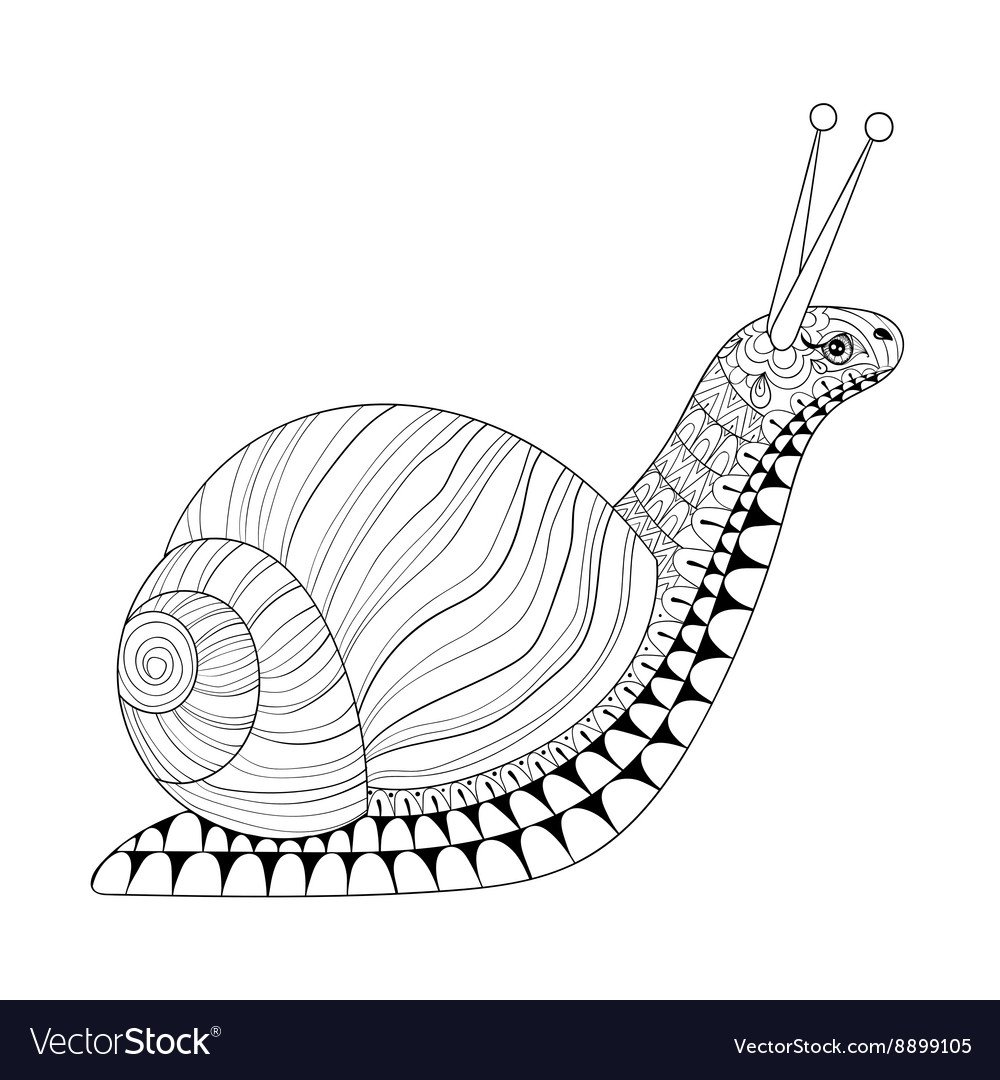 Улитка антистресс раскраска для детей