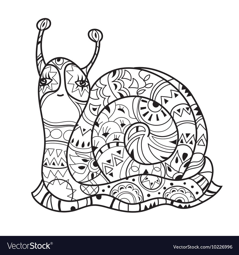 Зентангл улитка