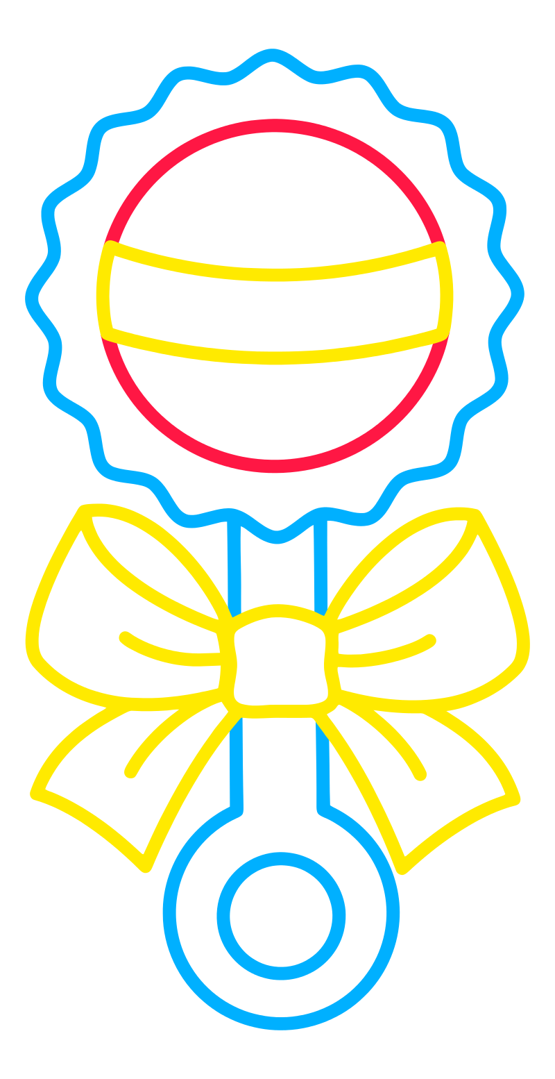 Погремушка раскраска для малышей