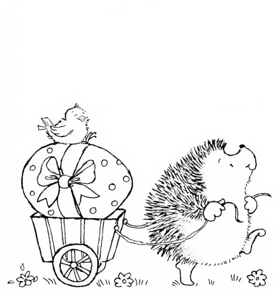 Раскраска Ёжик