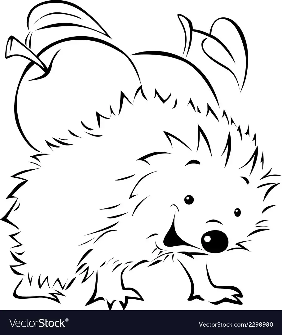 Раскраски антистресс для детей Ежик