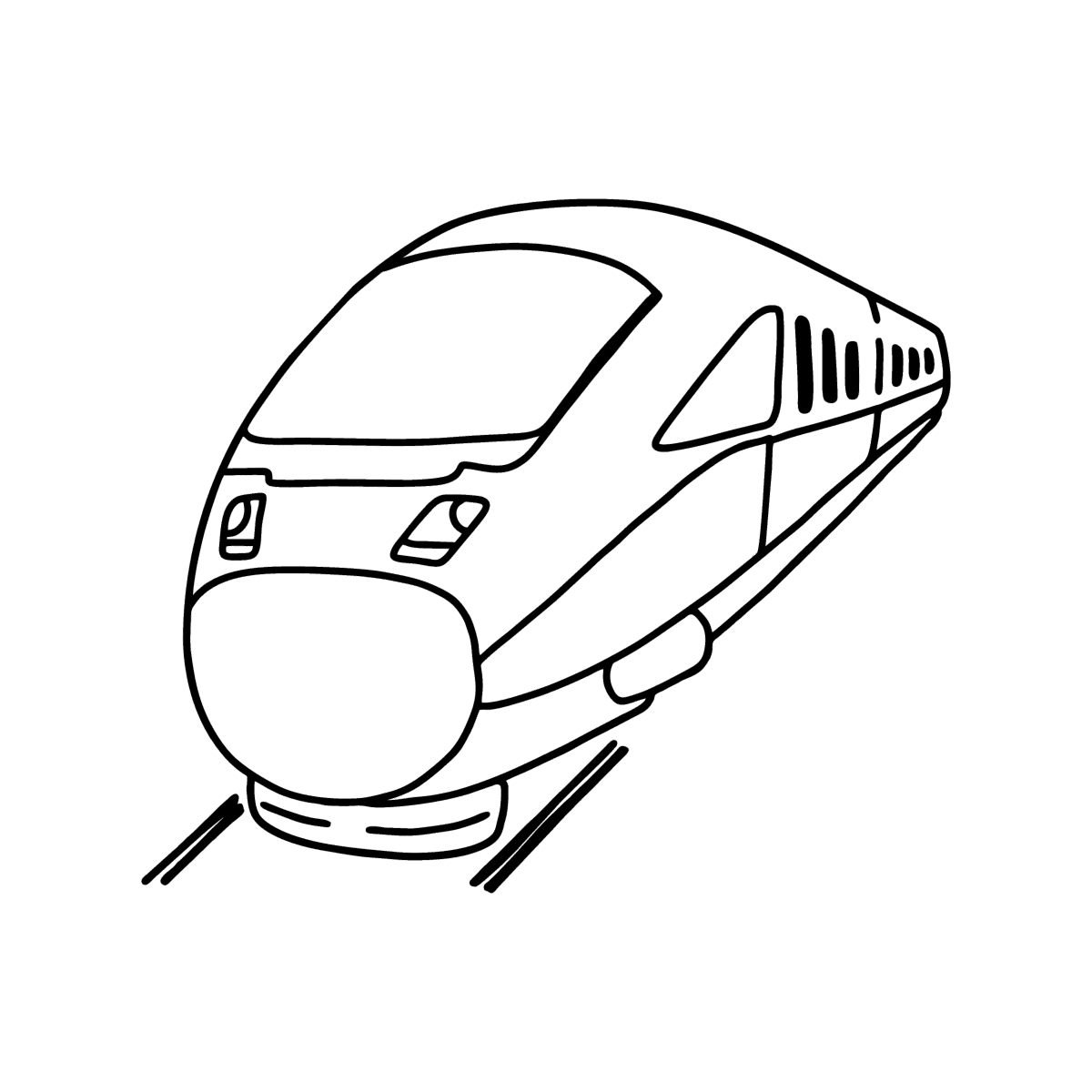 Поезд раскраска для малышей