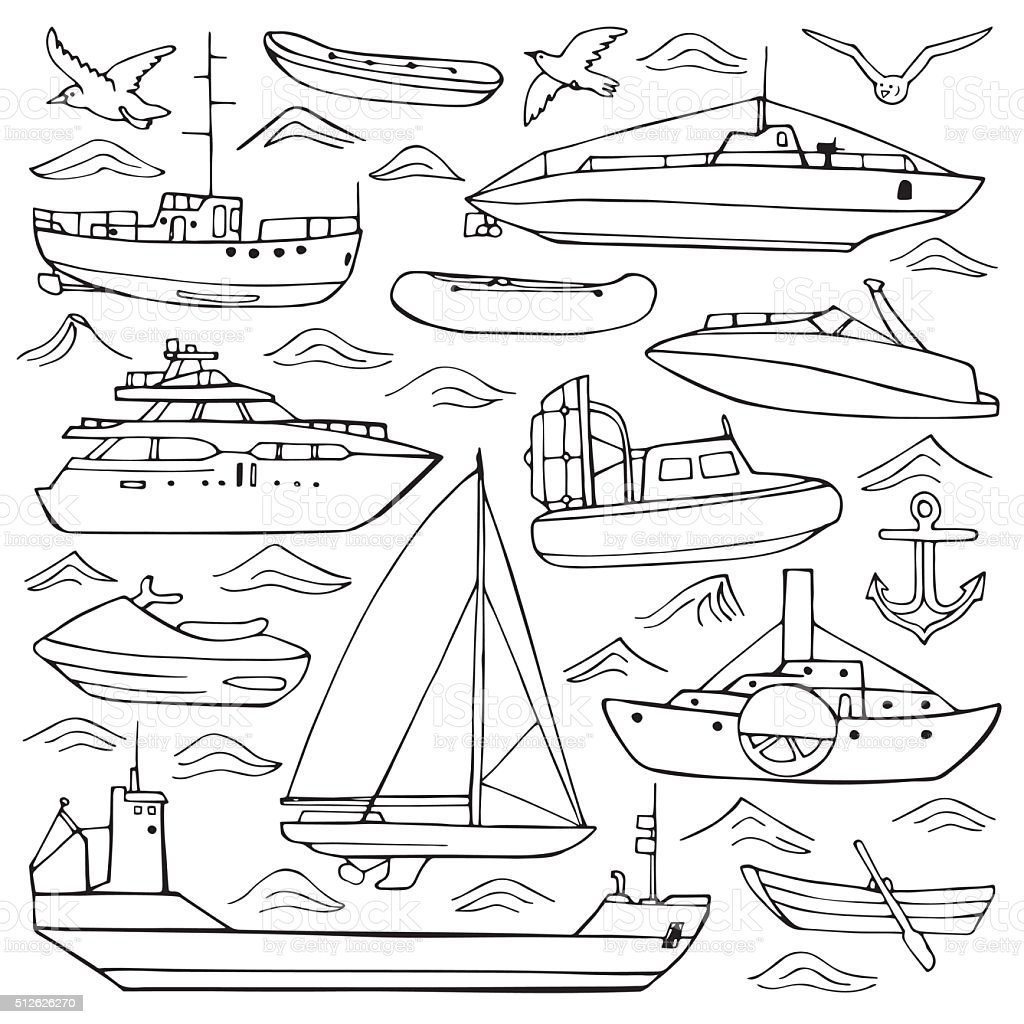 Корабль сбоку круизный черно белый пароход