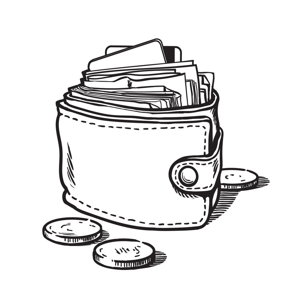 Кошелек с деньгами