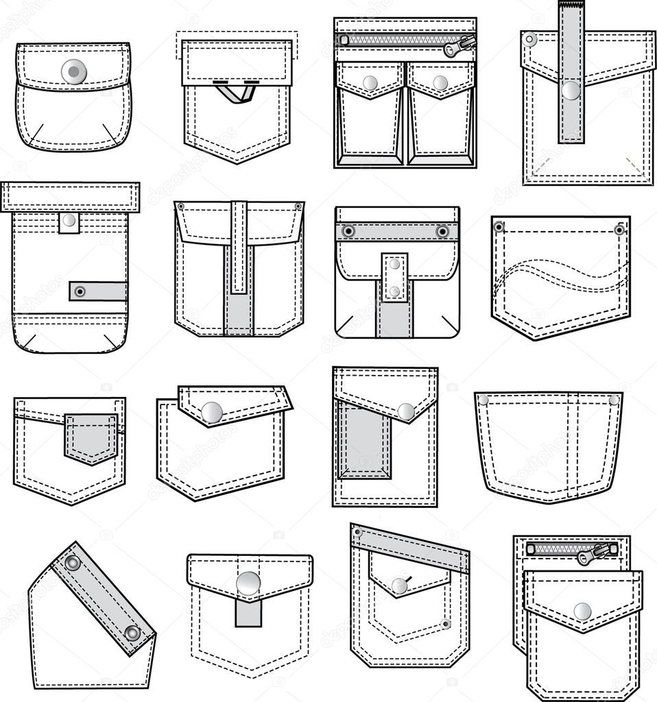 Карманы накладные объемные