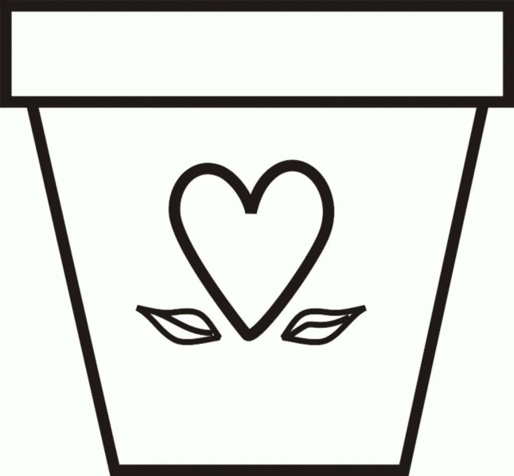 Трафарет горшок для цветов