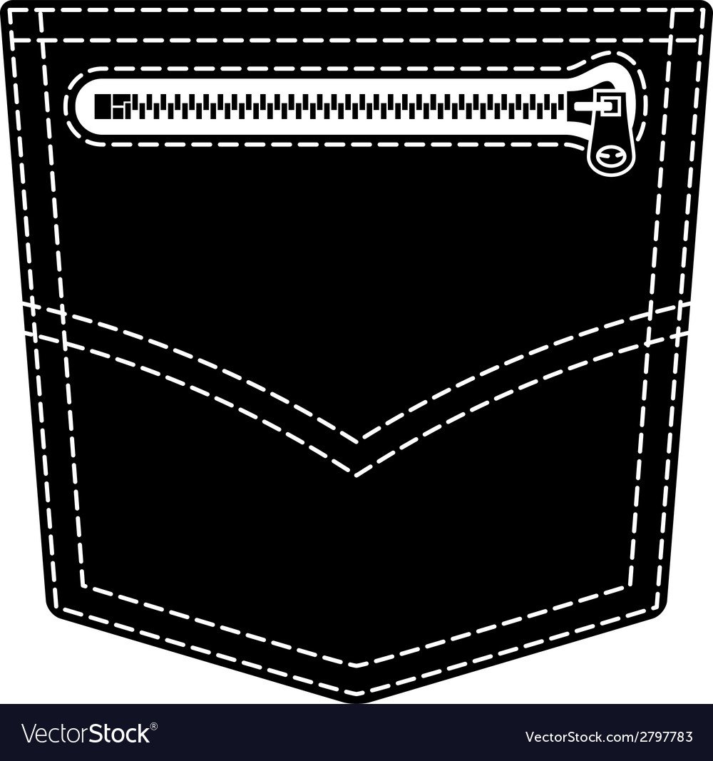 Карман черно белый