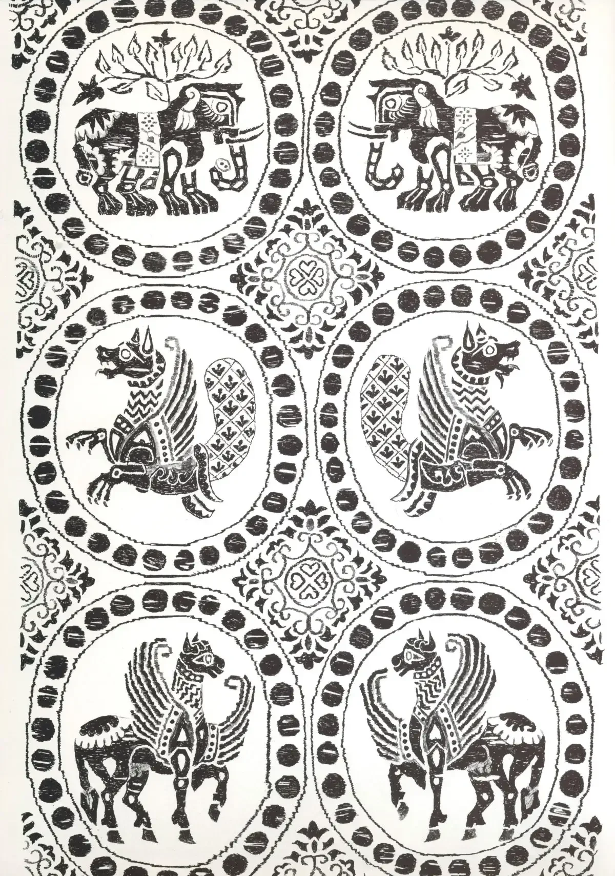 Византийский орнамент зооморфный