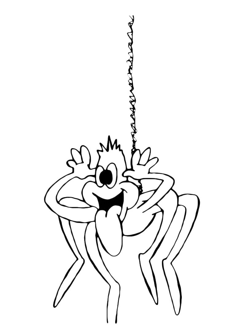 Паук раскраска для детей