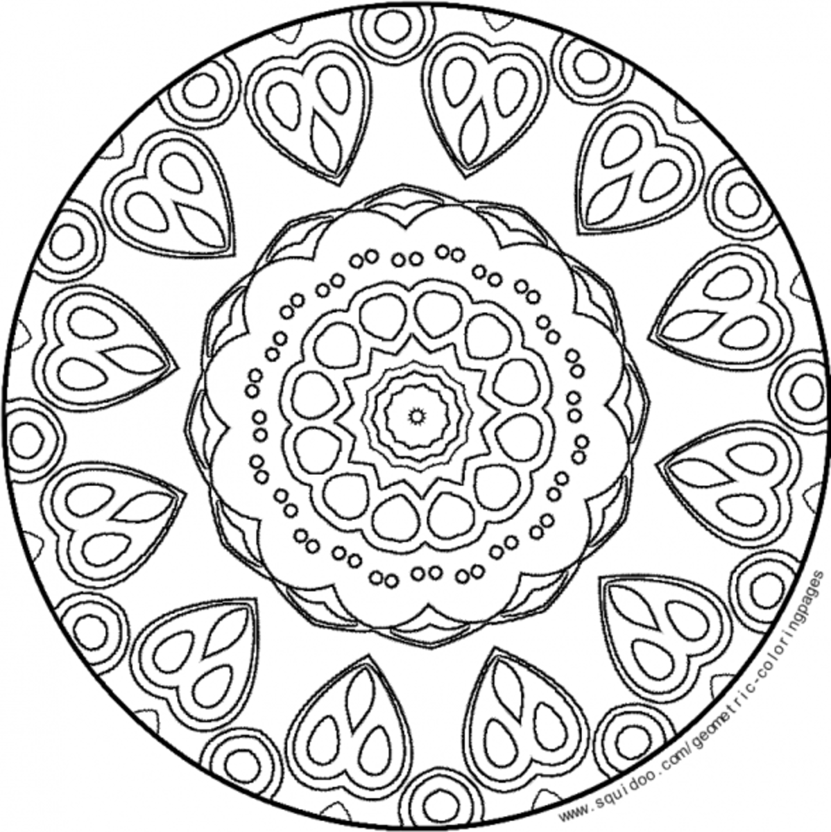 Орнамент на тарелках для раскрашивания