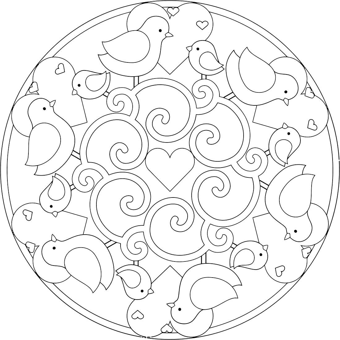 Детские мандалы для раскрашивания