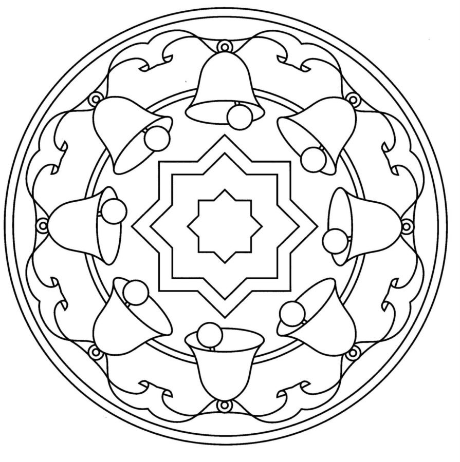 Мандала Новогодняя для детей