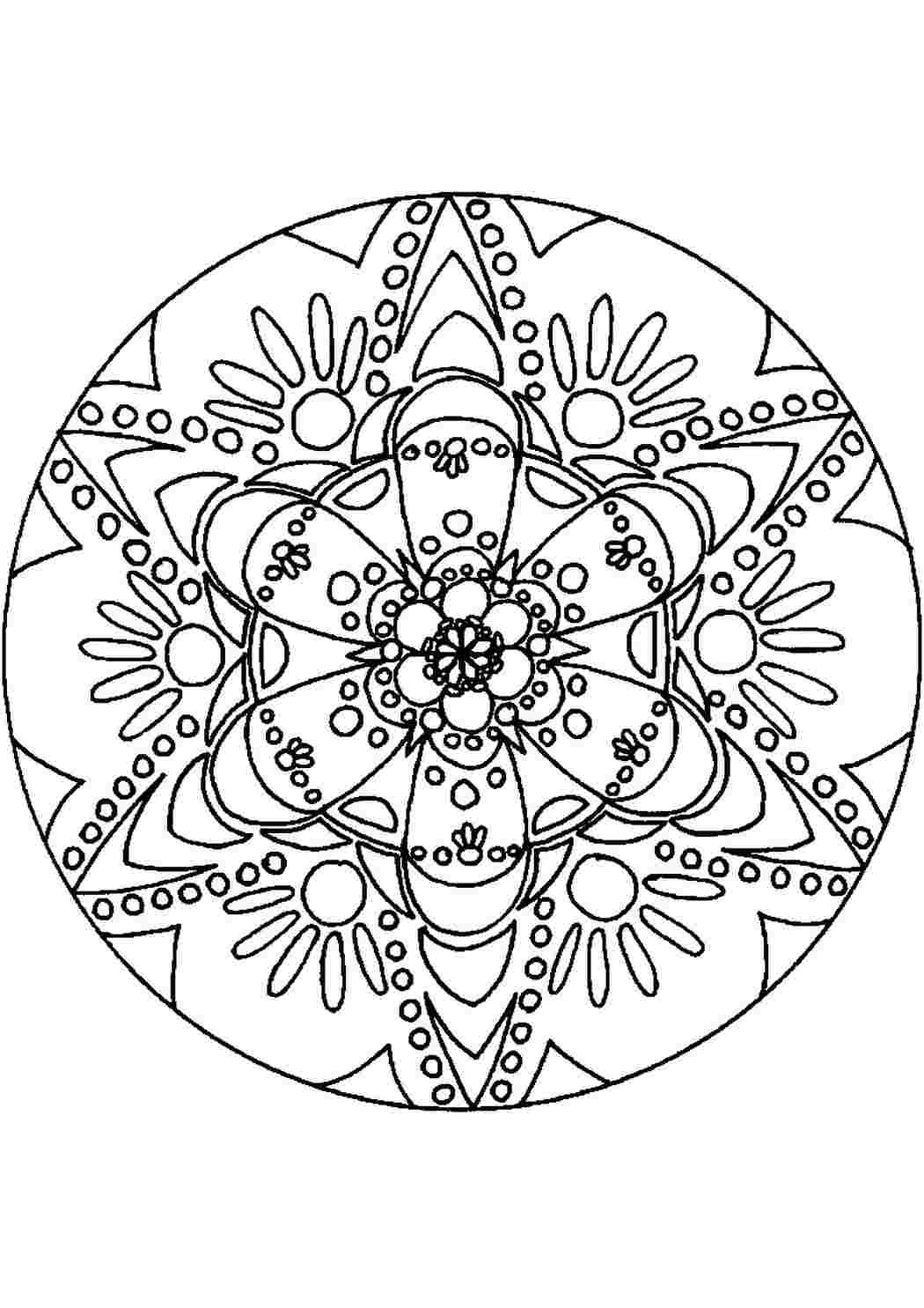 Раскраска Мандала