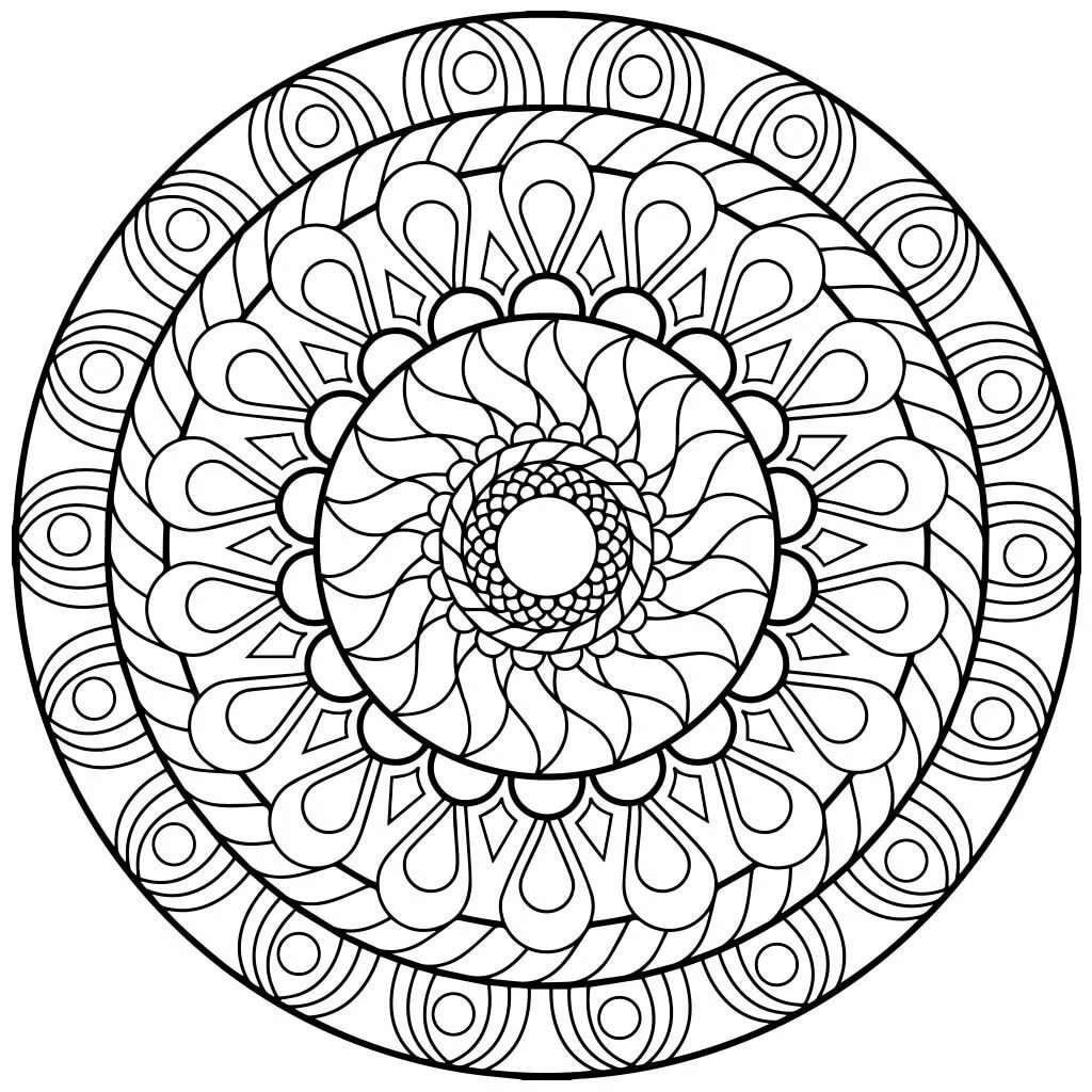 Мандала для раскрашивания